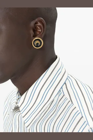 Marine Serre Button charm stud earrings