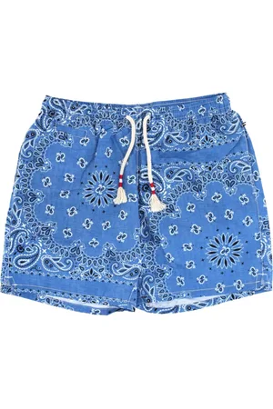 MC2 SAINT BARTH Shorts de playa con estampado de cachemira