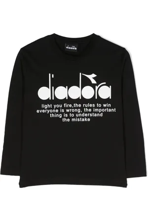 Diadora Playera manga larga con logo estampado
