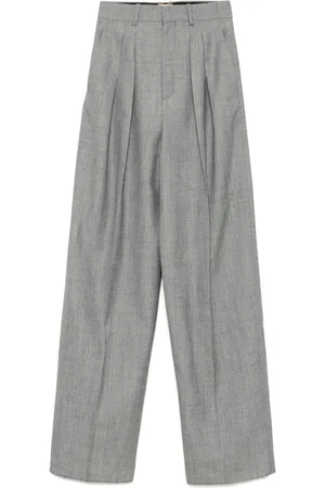 Saint Laurent Pantalones con dobladillo vuelto