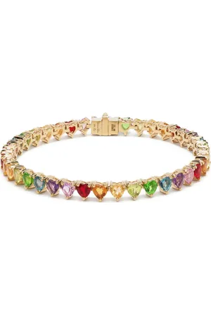 YVONNE LÉON Pulsera eternity en oro amarillo de 9kt con gemas