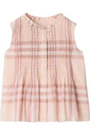 Burberry Top de popelina con motivo de cuadros