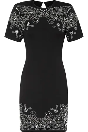 Philipp Plein Vestido corto con estampado de cachemira