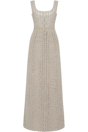 ROSETTA GETTY Vestido midi tejido de crochet