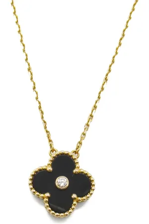 Van cleef Collar Vintage Alhambra en oro amarillo de 18kt con diamante y ónix 2010