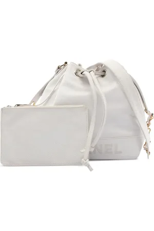 CHANEL Bolsa bucket con logo estampado 1996-1997