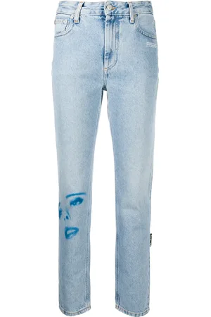 OFF-WHITE Jeans rectos estampados