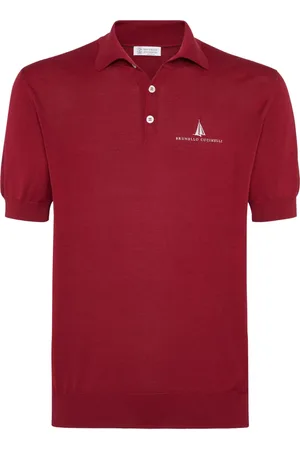 Brunello Cucinelli Playera tipo polo con logo estampado