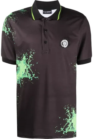 Philipp Plein Playera tipo polo con estampado Splash