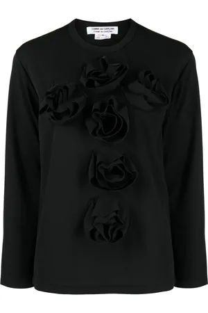 Comme des Garçons Sudadera con aplique floral