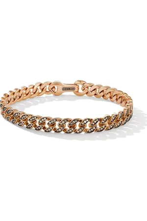David Yurman Pulsera Curb Chain en oro rosa de 18kt de 8mm