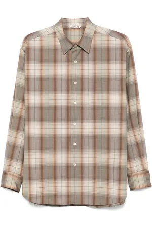 Auralee Camisa con cuadros estampados