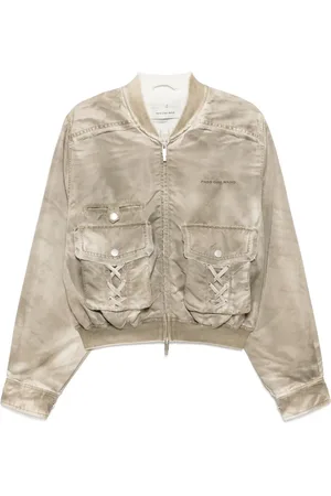 Feng Chen Wang Chamarra bomber con logo bordado