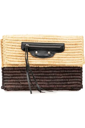 Balenciaga Bolsa de mano Motocross Classic Envelope Giant 12 de rafia 2014