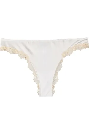 La Perla Tanga con ribete bordado y borde festoneado