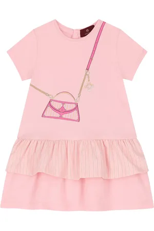 Aigner Vestido estilo playera con volantes