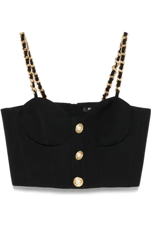 Balmain Top con correa de cadena