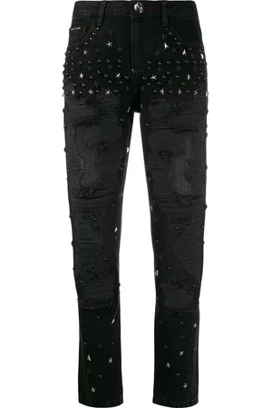 Philipp Plein Jeans boyfriend con apliques de estrellas