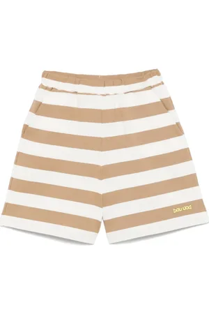 DOUUOD KIDS Shorts deportivos con rayas estampadas