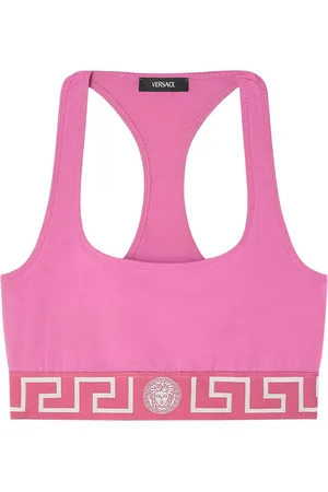 VERSACE Bra deportivo con ribete Greca