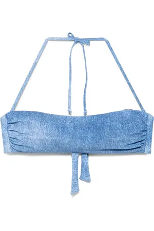 FISICO Top de bikini con efecto de mezclilla