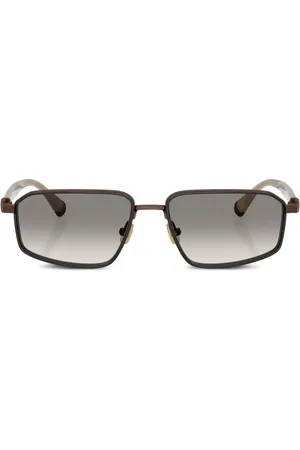 Brunello Cucinelli Lentes de sol con armazón rectangular
