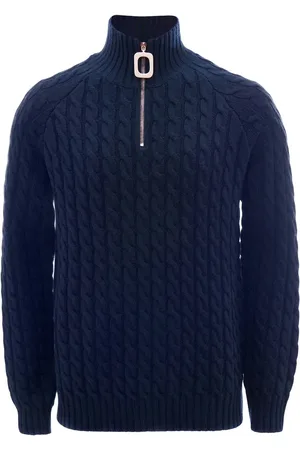 J.W.Anderson Suéter tejido de ochos con cuello henley