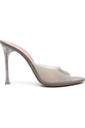 Amina Muaddi Mules Alexa Glass con tacón de 105mm
