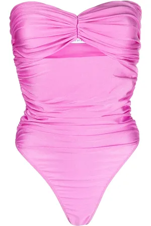 AMEN Traje de baño strapless con efecto fruncido