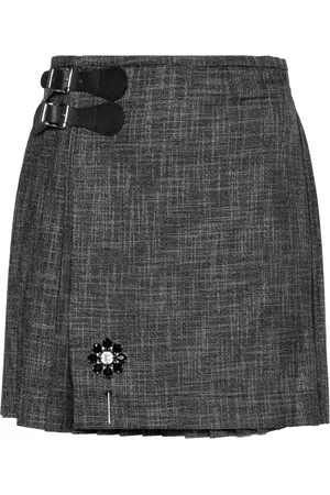 Charles Jeffrey Loverboy Falda corta de tweed con pliegues