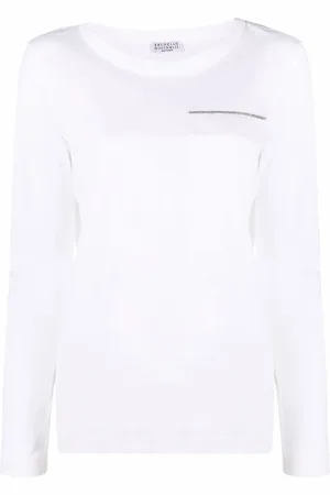 Brunello Cucinelli Playera con detalle Monili