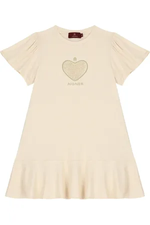 Aigner Vestido manga corta con detalle de corazón