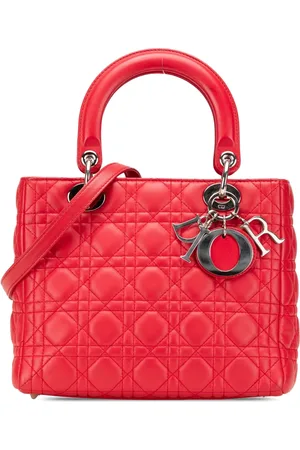 Dior Bolsa satchel Cannage Lady Dior mediana de piel de cordero 2011