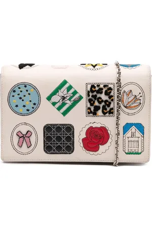 Dior Bolsa crossbody Wallet on Chain de piel con detalle de parche 2016