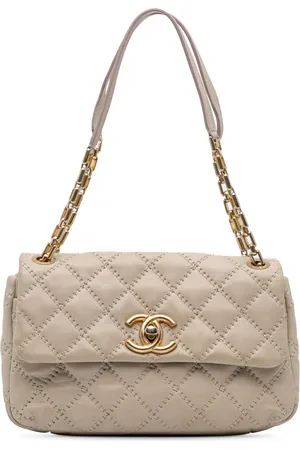 CHANEL Bolsa de hombro Ultimate Stitch Retro Chain Flap de piel de becerro capitonada 2011