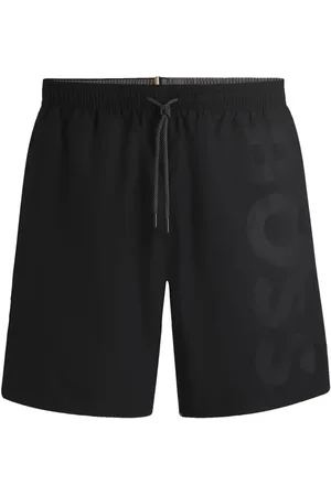 HUGO BOSS Shorts de playa con cordones en la pretina