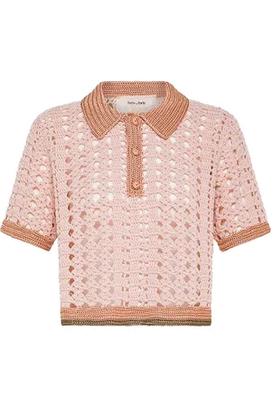 FORTE FORTE Playera tipo polo de crochet