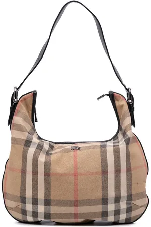 Burberry Bolsa de hombro Hobo de lona House Check con glitter 2000-2007