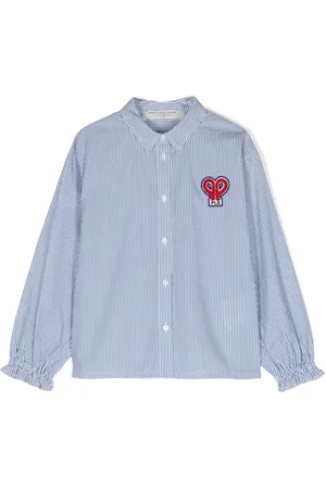 PHILOSOPHY DI LORENZO SERAFINI Camisa de popelina con logo bordado y motivo de rayas