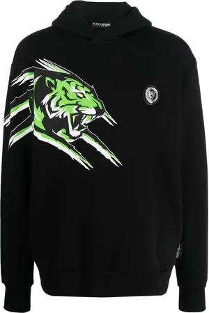 Philipp Plein Hoodie Tiger con estampado gráfico