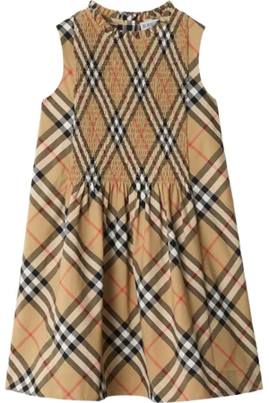 Burberry Vestido de popelina con motivo de cuadros