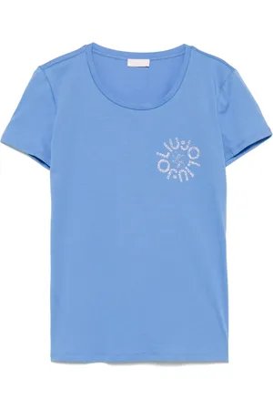 Liu Jo Playera con logo y detalles de cristal