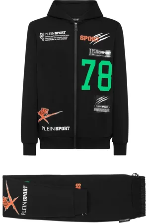 Philipp Plein Traje deportivo con estampado gráfico y capucha