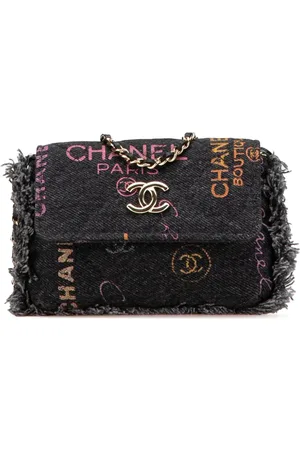 CHANEL Bolsa crossbody Denim Mood con cadena y flecos 2021