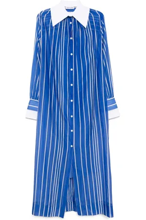 DICE KAYEK Vestido camisero con rayas estampadas