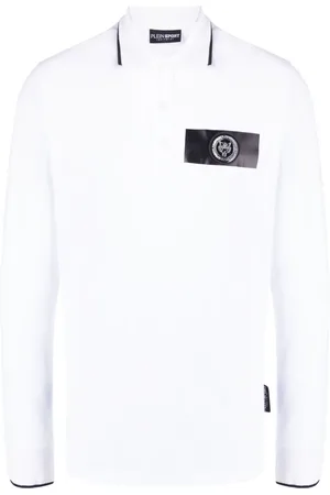 Philipp Plein Playera tipo polo manga larga