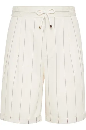 Brunello Cucinelli Shorts con estampado de rayas