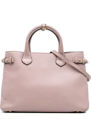 Burberry Bolsa satchel Banner mediana de piel con House Check 2000-2017