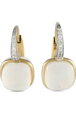 Pomellato Aretes Nudo en oro amarillo de 18kt con diamantes y cuarzo
