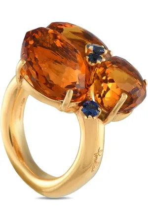 Pomellato Anillo Bahia en oro amarillo de 18kt con citrino y zafiro